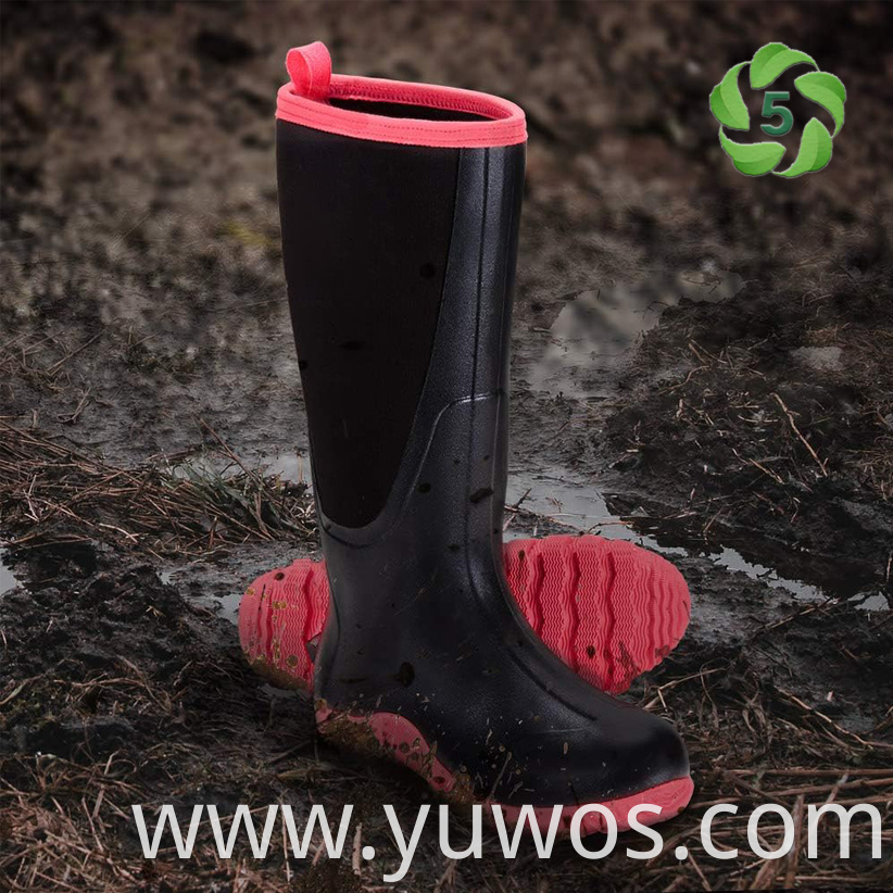 5mm Women Outdoor Waterproof Rain Boots